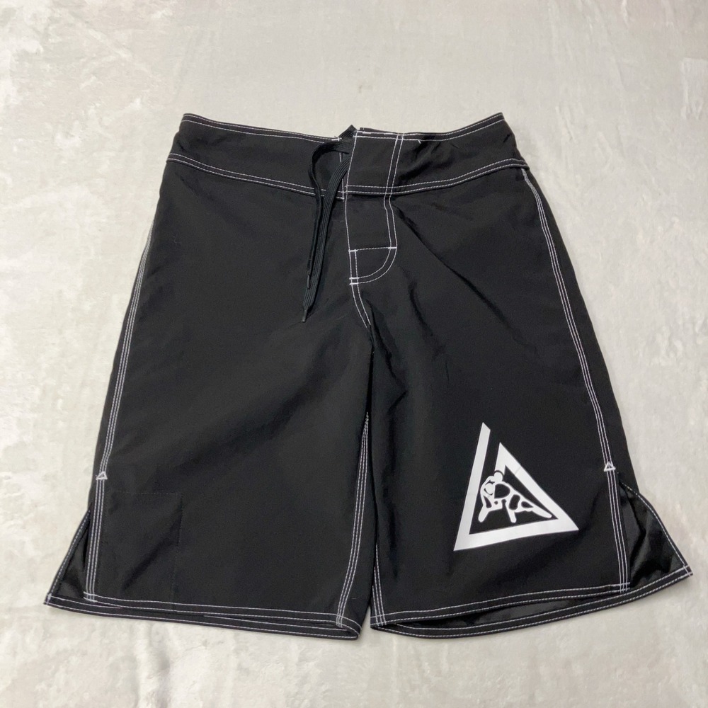 Gracie Jiu-Jitsu Shorts BJJ Fight Training Black White Mens Size 30 Made in‎ USA
